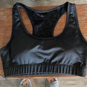 Zyia black bomber bra size small